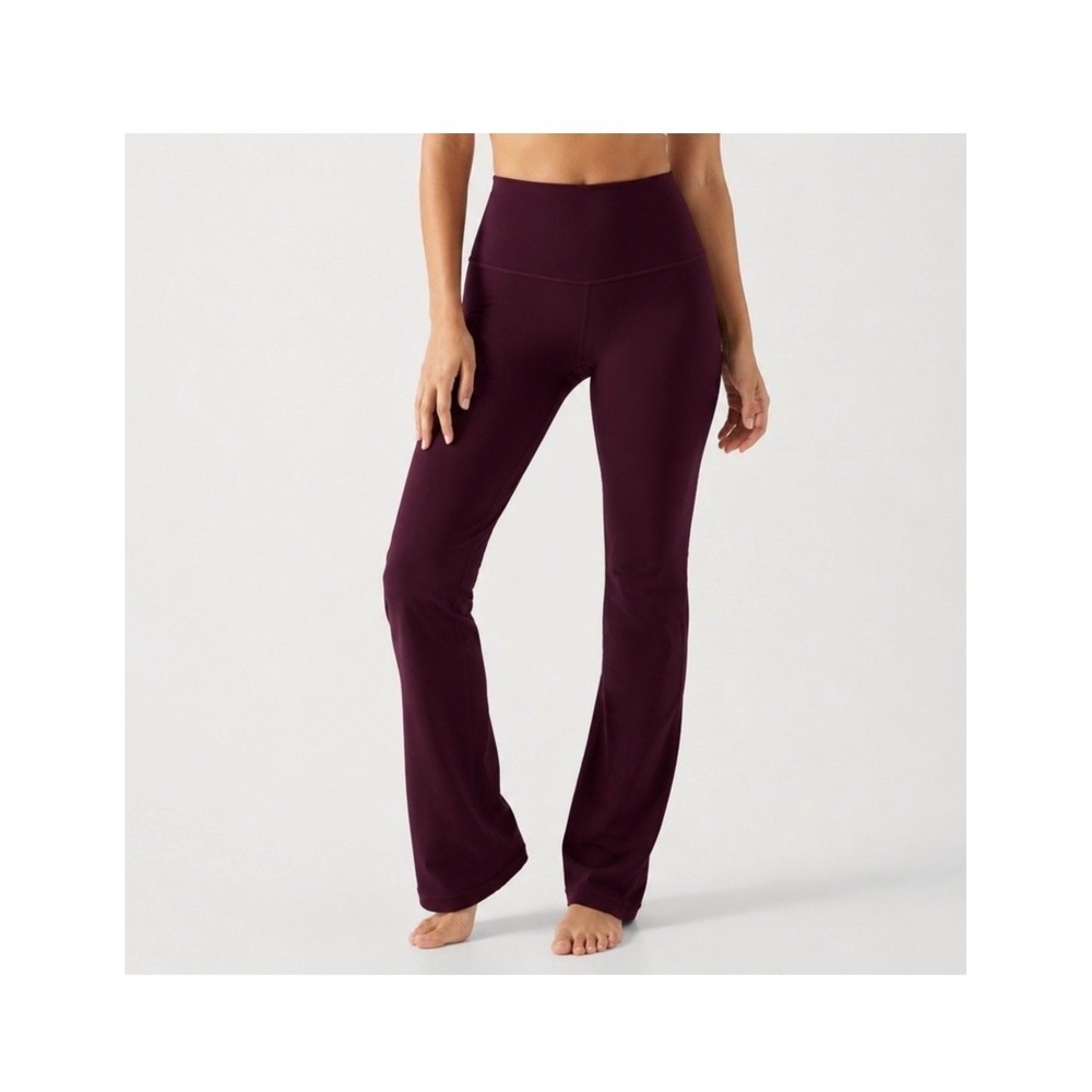 Athleta Elation Straight Leg Pant Burgundy Powervita Yoga Pants 834936 Womens M